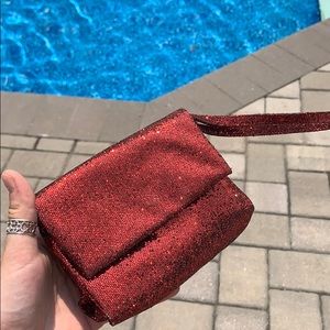 Sparkly Red Clutch / Wristlet
